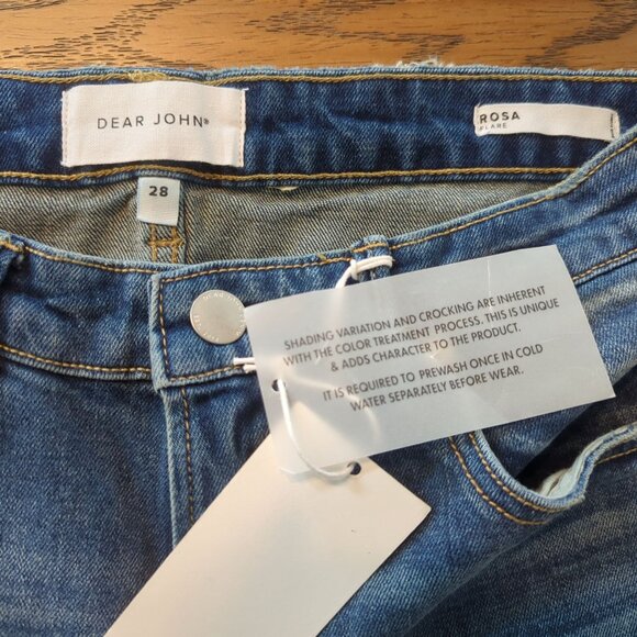 Dear John Rosa Mid-Rise Flare Women's Jeans Size‎ 28 Medium Wash Denim - Picture 5 of 15